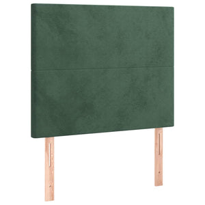 Giroletto senza Materasso-Struttura Letto Verde Scuro 100x200 cm in Velluto 963987