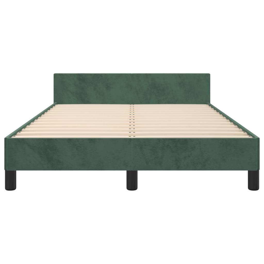Giroletto senza Materasso-Struttura Letto Verde Scuro 120x200 cm in Velluto 926495