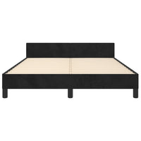 Giroletto senza Materasso-Struttura Letto Nero 140x190 cm in Velluto 373903