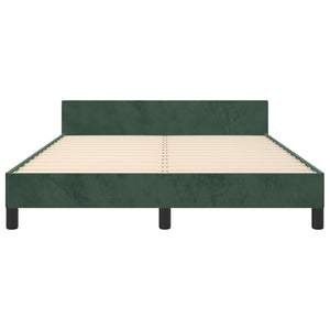Giroletto senza Materasso-Struttura Letto Verde Scuro 140x190 cm in Velluto 315260