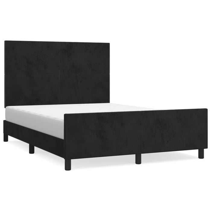 Giroletto senza Materasso-Struttura Letto Nero 140x200 cm in Velluto 870447