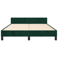 Giroletto senza Materasso-Struttura Letto Verde Scuro 140x200 cm in Velluto 558265
