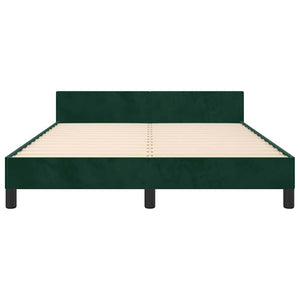 Giroletto senza Materasso-Struttura Letto Verde Scuro 140x200 cm in Velluto 558265