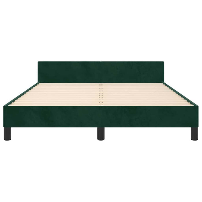 Giroletto senza Materasso-Struttura Letto Verde Scuro 140x200 cm in Velluto 558265
