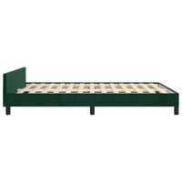 Giroletto senza Materasso-Struttura Letto Verde Scuro 140x200 cm in Velluto 558265