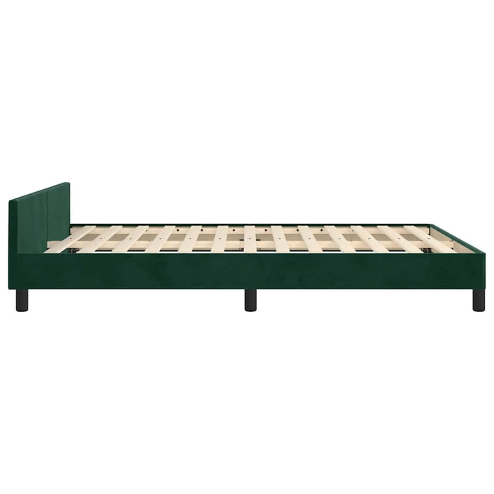Giroletto senza Materasso-Struttura Letto Verde Scuro 140x200 cm in Velluto 558265