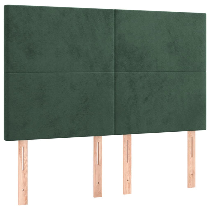Giroletto senza Materasso Verde Scuro 140x200 cm in Velluto 3125638