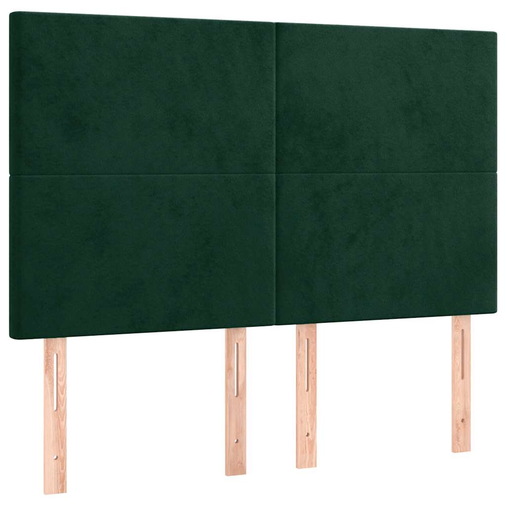 Giroletto senza Materasso-Struttura Letto Verde Scuro 140x200 cm in Velluto 558265