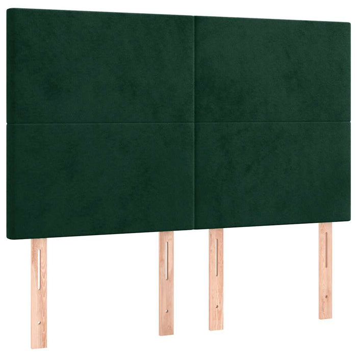 Giroletto senza Materasso-Struttura Letto Verde Scuro 140x200 cm in Velluto 558265