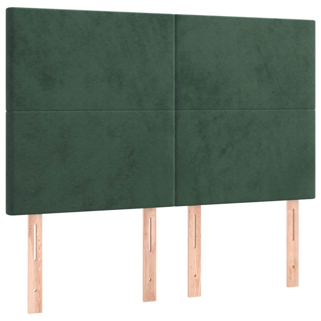 Giroletto senza Materasso Verde Scuro 140x200 cm in Velluto 3125638