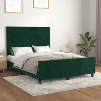 Giroletto senza Materasso-Struttura Letto Verde Scuro 140x200 cm in Velluto 558265