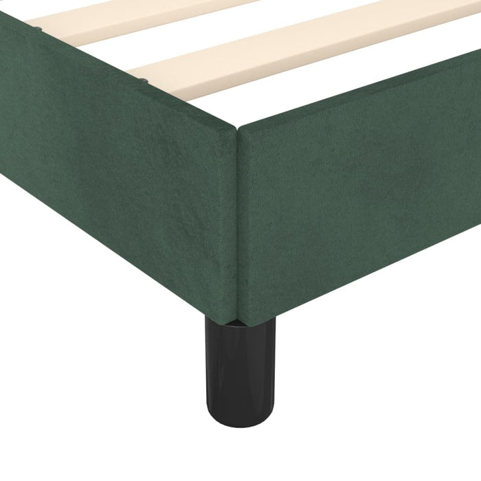 Giroletto senza Materasso-Struttura Letto Verde Scuro 160x200 cm in Velluto 649936