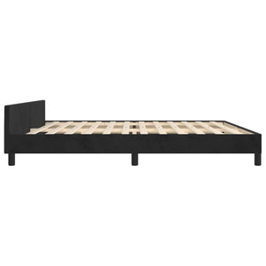 Giroletto senza Materasso-Struttura Letto Nero 200x200 cm in Velluto 271206