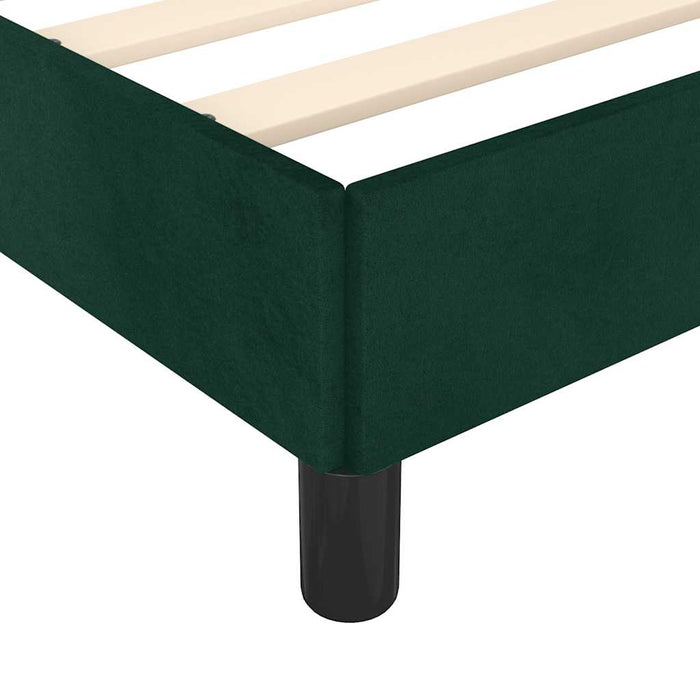 Giroletto senza Materasso-Struttura Letto Verde Scuro 90x190 cm in Velluto 590880
