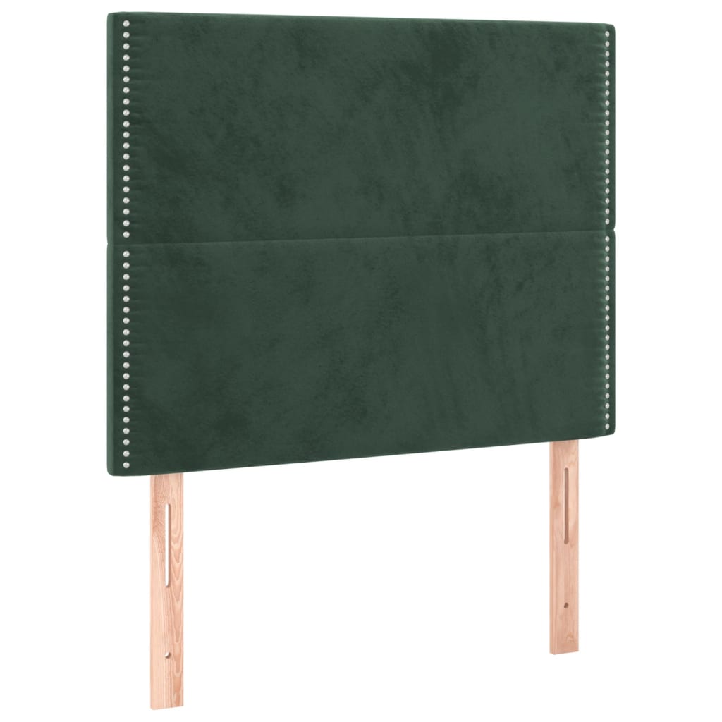 Giroletto senza Materasso-Struttura Letto Verde Scuro 90x190 cm in Velluto 590880