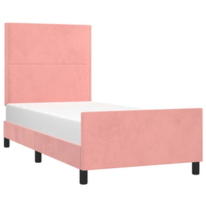 Giroletto con Testiera Rosa 90x190 cm in Vellutocod mxl 73948
