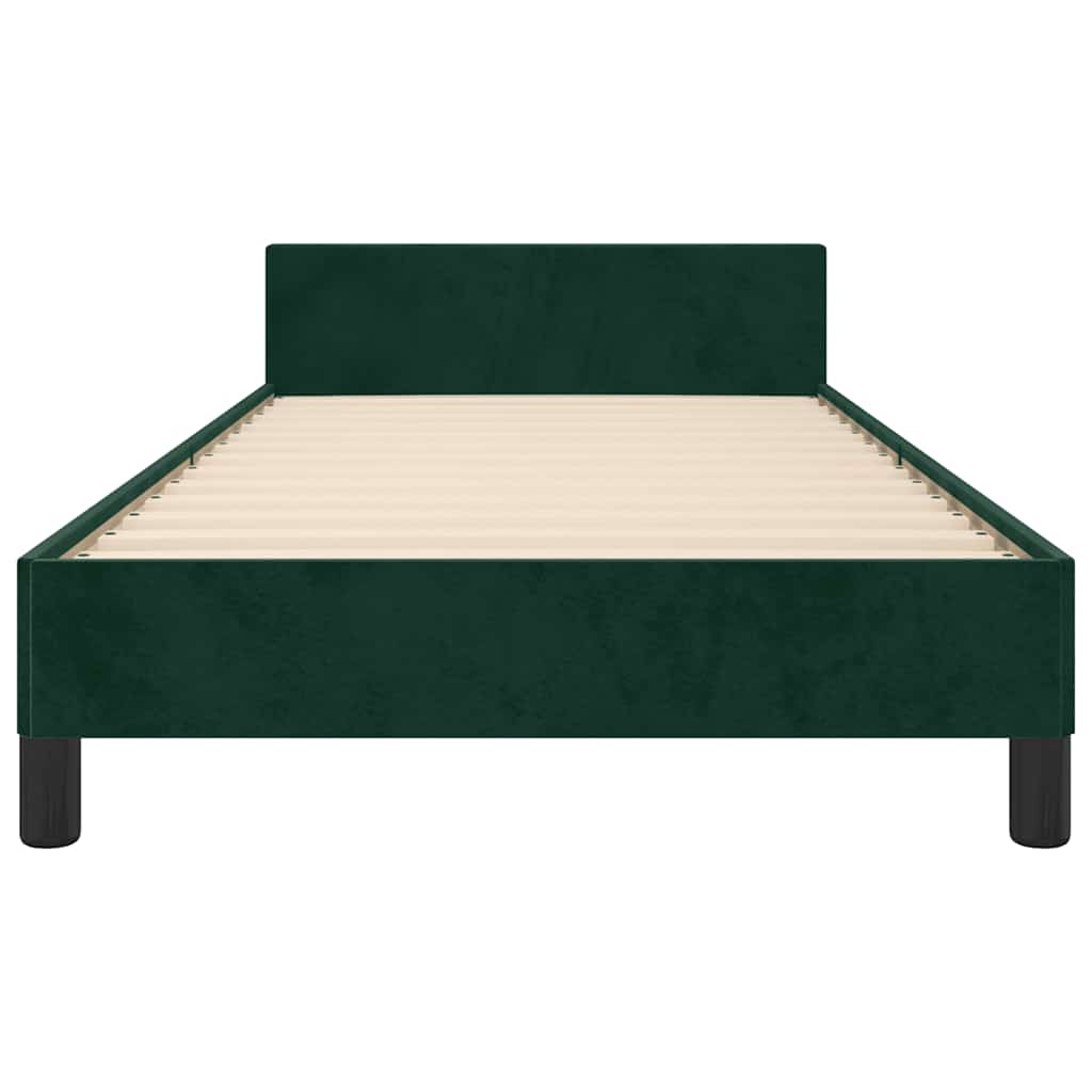 Giroletto senza Materasso-Struttura Letto Verde Scuro 90x200 cm in Velluto 864438