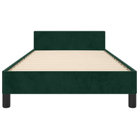 Giroletto senza Materasso-Struttura Letto Verde Scuro 90x200 cm in Velluto 864438
