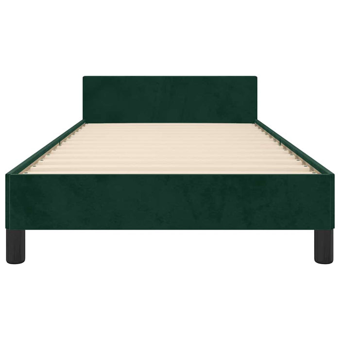 Giroletto senza Materasso-Struttura Letto Verde Scuro 90x200 cm in Velluto 864438