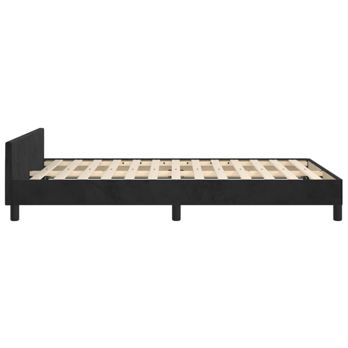 Giroletto senza Materasso-Struttura Letto Nero 120x200 cm Velluto 873813