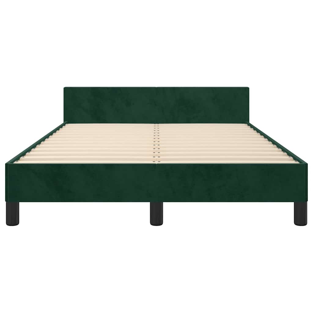 Giroletto senza Materasso-Struttura Letto Verde Scuro 120x200 cm in Velluto 244277