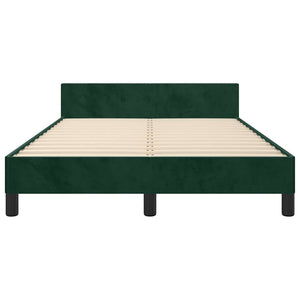 Giroletto senza Materasso-Struttura Letto Verde Scuro 120x200 cm in Velluto 244277