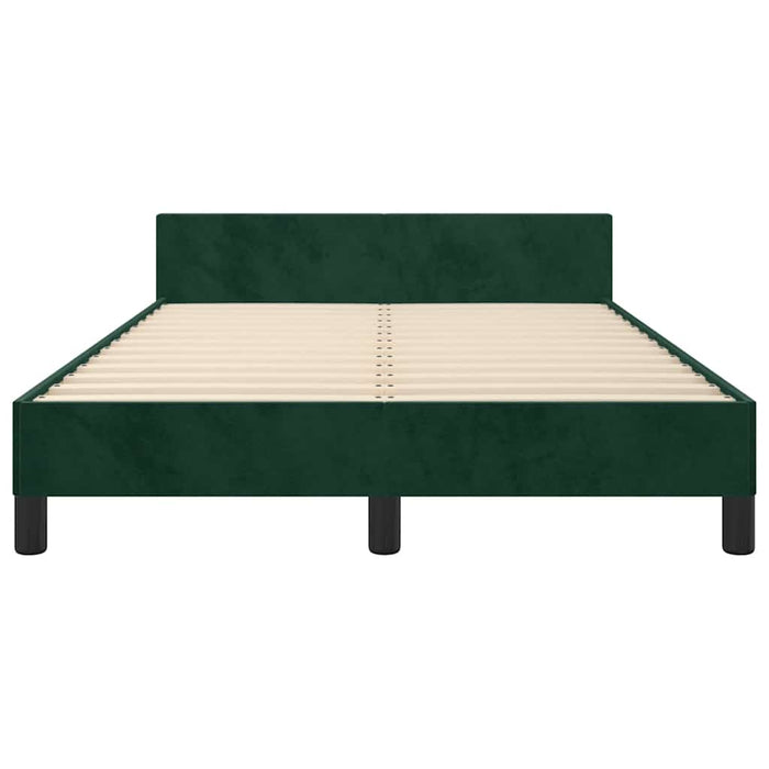 Giroletto senza Materasso-Struttura Letto Verde Scuro 120x200 cm in Velluto 244277