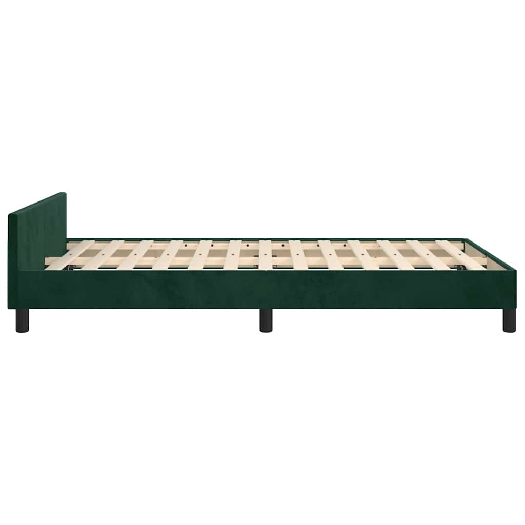 Giroletto senza Materasso-Struttura Letto Verde Scuro 120x200 cm in Velluto 244277