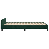 Giroletto senza Materasso-Struttura Letto Verde Scuro 120x200 cm in Velluto 244277