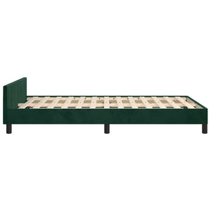 Giroletto senza Materasso-Struttura Letto Verde Scuro 120x200 cm in Velluto 244277