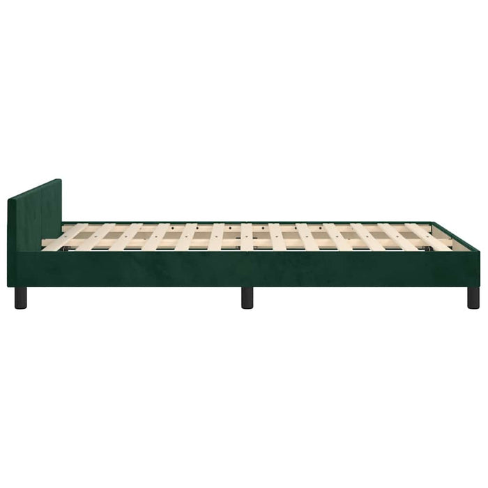 Giroletto senza Materasso-Struttura Letto Verde Scuro 120x200 cm in Velluto 244277