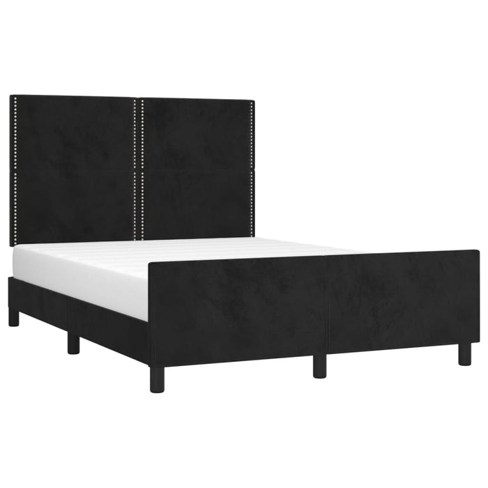 Giroletto senza Materasso-Struttura Letto Nero 140x200 cm in Velluto 475039