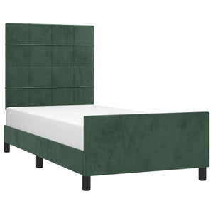Giroletto senza Materasso Verde Scuro 80x200 cm in Velluto 3125724
