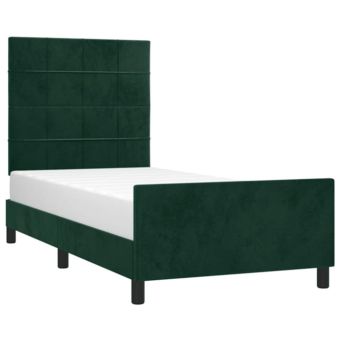 Giroletto senza Materasso-Struttura Letto Verde Scuro 80x200 cm in Velluto 721519