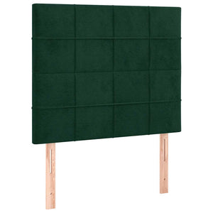 Giroletto senza Materasso-Struttura Letto Verde Scuro 80x200 cm in Velluto 721519