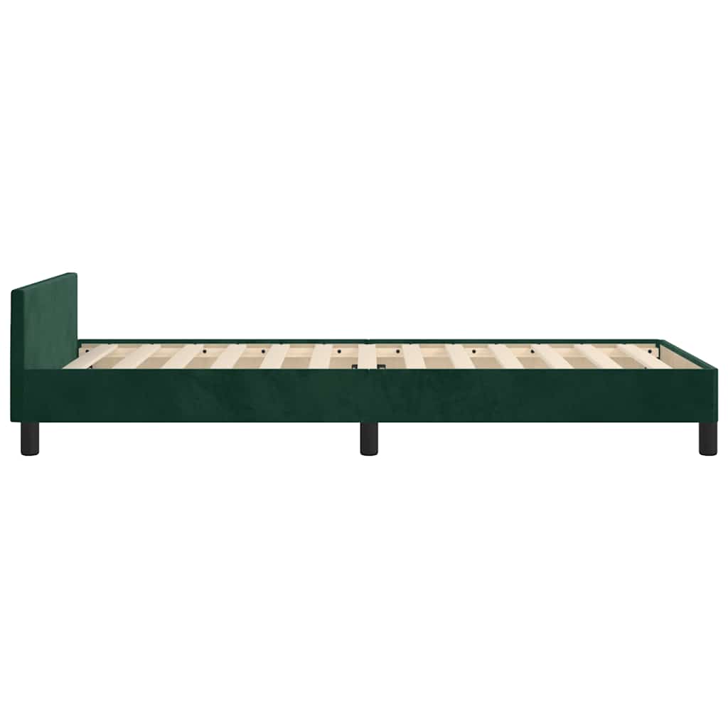 Giroletto senza Materasso-Struttura Letto Verde Scuro 80x200 cm in Velluto 721519