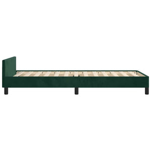 Giroletto senza Materasso-Struttura Letto Verde Scuro 80x200 cm in Velluto 721519