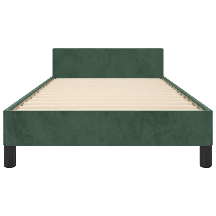 Giroletto senza Materasso Verde Scuro 90x190 cm in Velluto 3125730