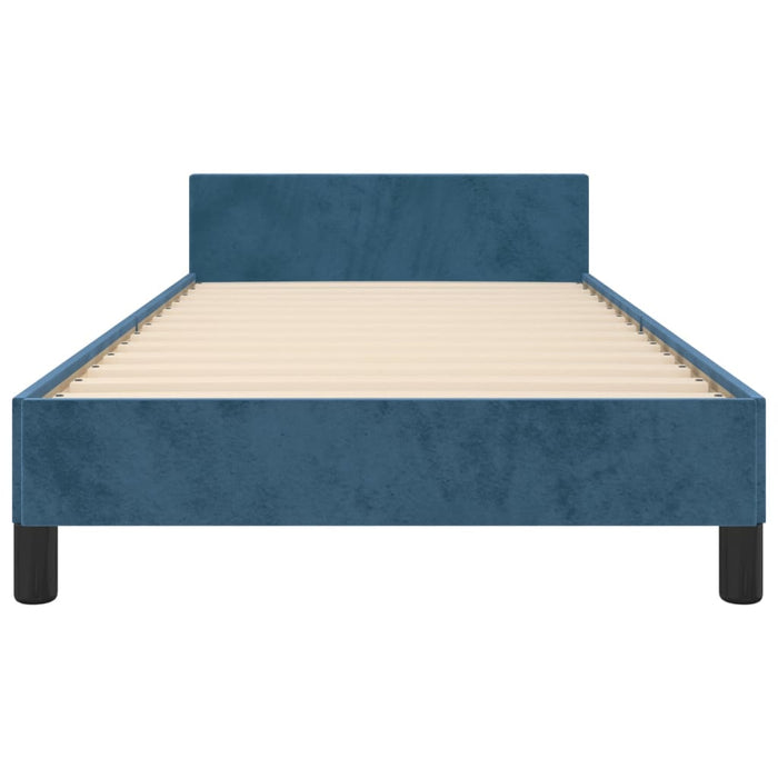Giroletto senza Materasso-Struttura Letto Blu Scuro 90x190 cm in Velluto 844666