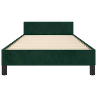 Giroletto senza Materasso-Struttura Letto Verde Scuro 100x200 cm in Velluto 360288