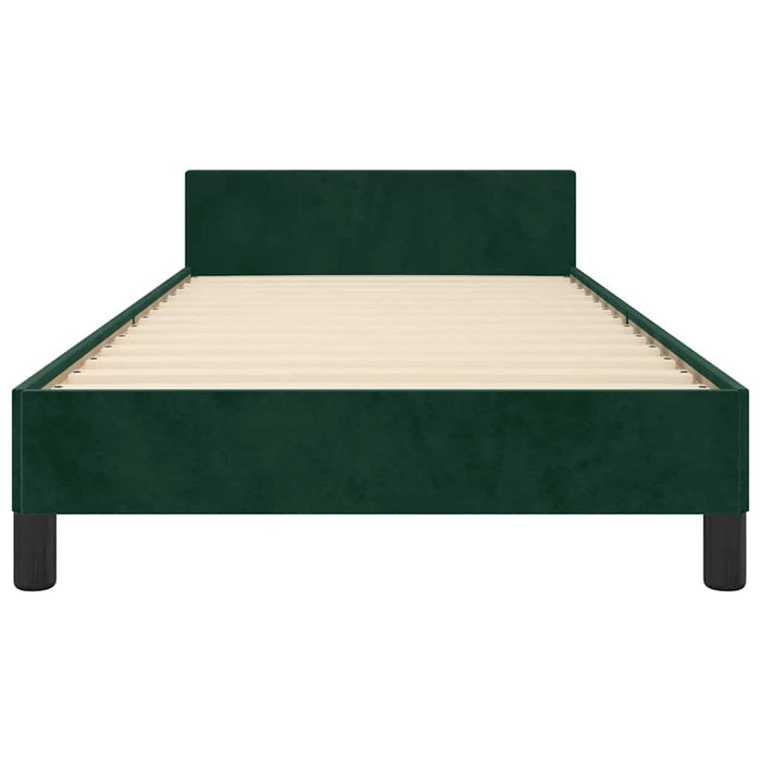 Giroletto senza Materasso-Struttura Letto Verde Scuro 100x200 cm in Velluto 360288