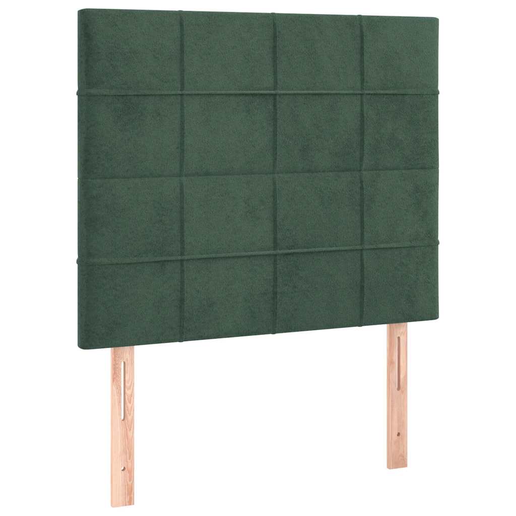Giroletto senza Materasso-Struttura Letto Verde Scuro 100x200 cm in Velluto 360288