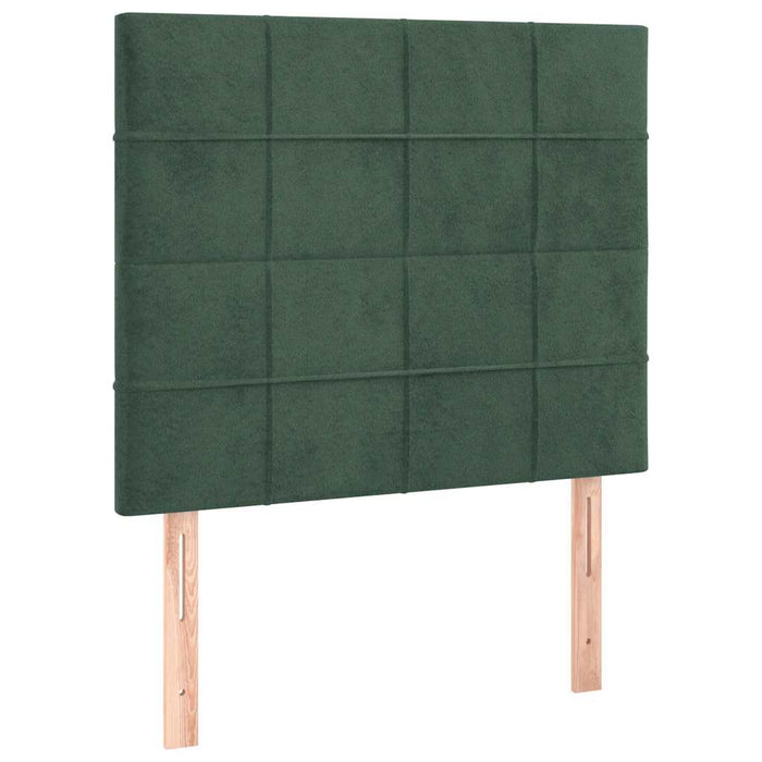 Giroletto senza Materasso-Struttura Letto Verde Scuro 100x200 cm in Velluto 360288