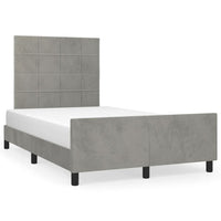 Giroletto senza Materasso-Struttura Letto Grigio Chiaro 120x200 cm Velluto