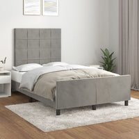 Giroletto senza Materasso-Struttura Letto Grigio Chiaro 120x200 cm Velluto
