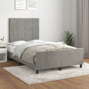 Giroletto senza Materasso-Struttura Letto Grigio Chiaro 120x200 cm Velluto