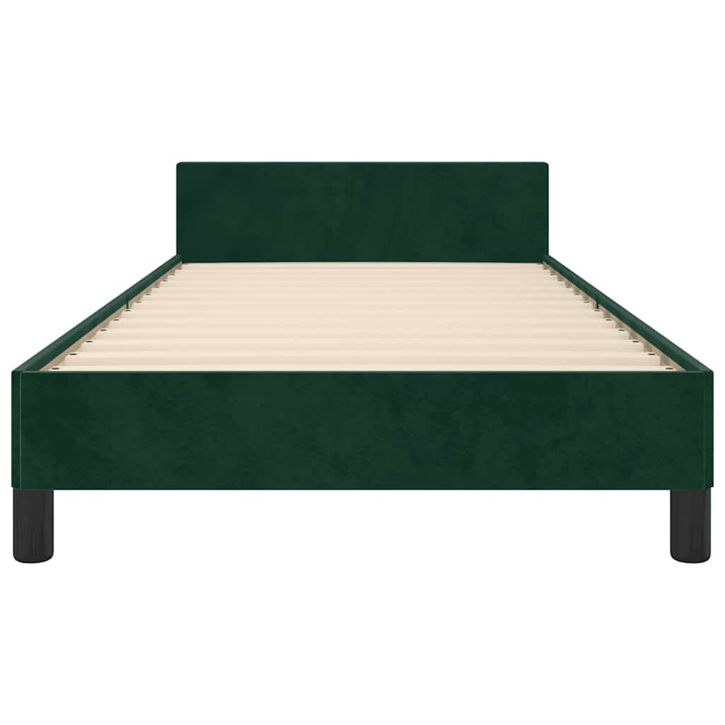 Giroletto senza Materasso-Struttura Letto Verde Scuro 120x200 cm in Velluto 461213