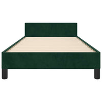 Giroletto senza Materasso-Struttura Letto Verde Scuro 120x200 cm in Velluto 461213