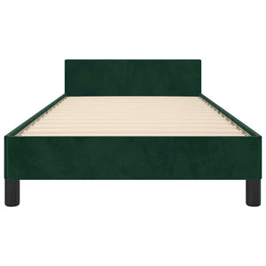 Giroletto senza Materasso-Struttura Letto Verde Scuro 120x200 cm in Velluto 461213