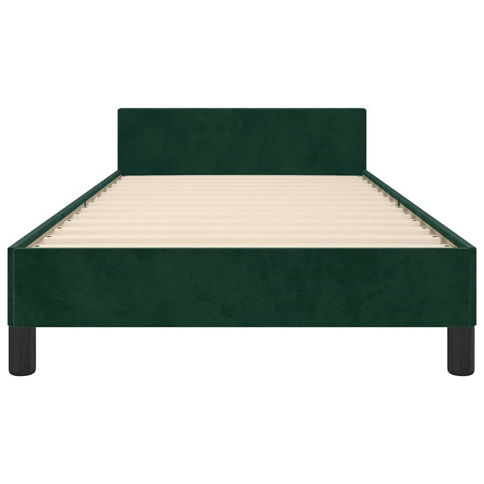 Giroletto senza Materasso-Struttura Letto Verde Scuro 120x200 cm in Velluto 461213